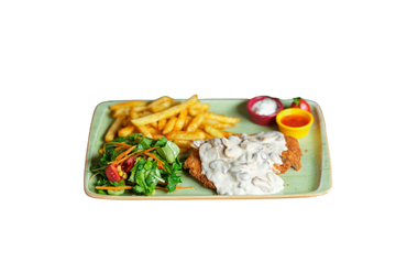Kremalı Mantarlı Schnitzel